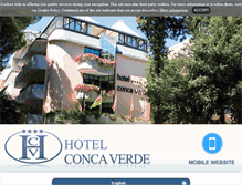 Tablet Screenshot of hotelconcaverde.it